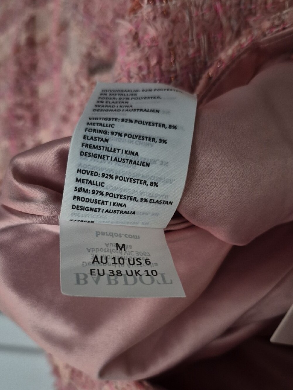 Bardot Pink Tweed Double-Breasted Blazer And Skirt - Picture 13 of 13